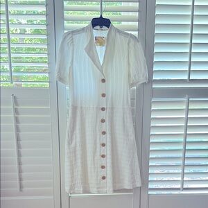 Anthropologie Maeve White Dress